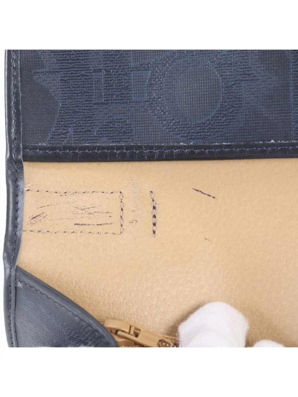 Dior Vintage Trotter Leather 2-Way Shoulder Bag Crossbody
